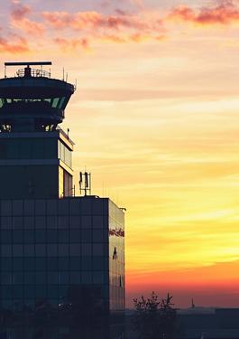 aircraft take-off airport tower